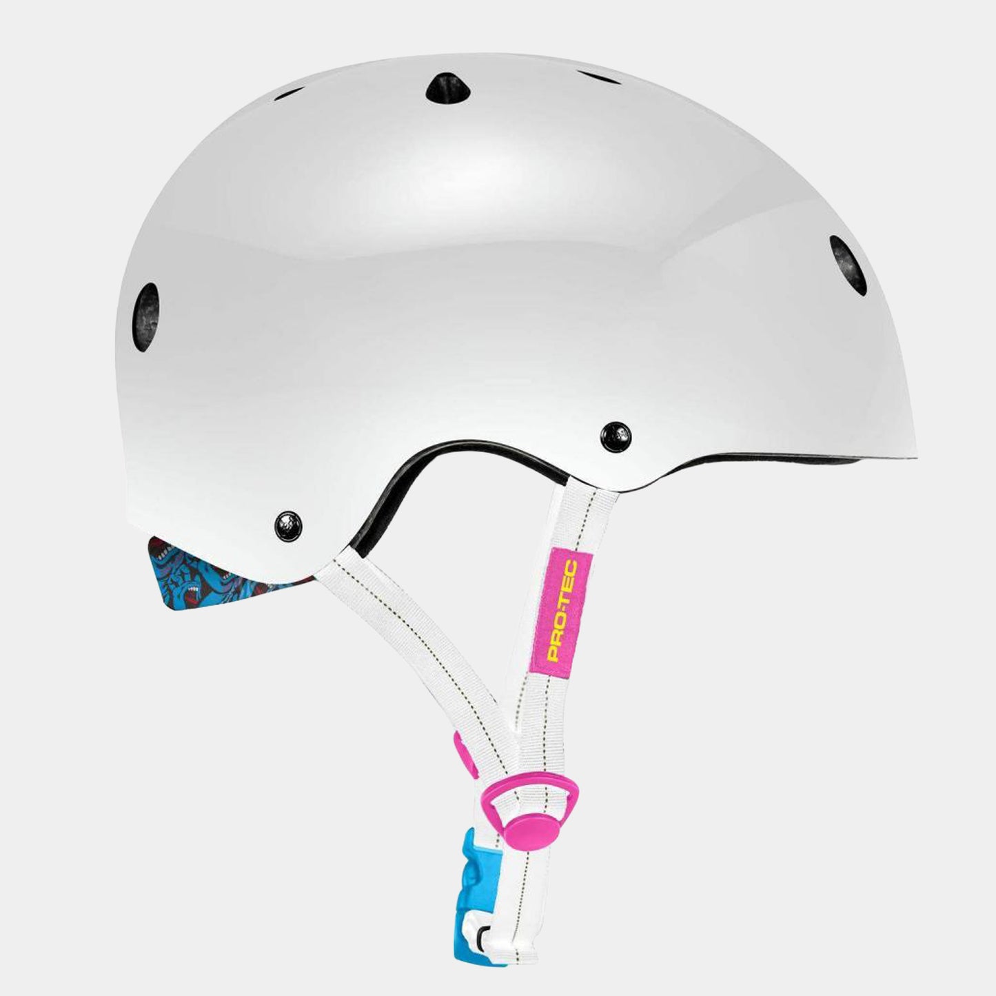 Low Pro Santa Cruz Edition Helmet - White Gloss