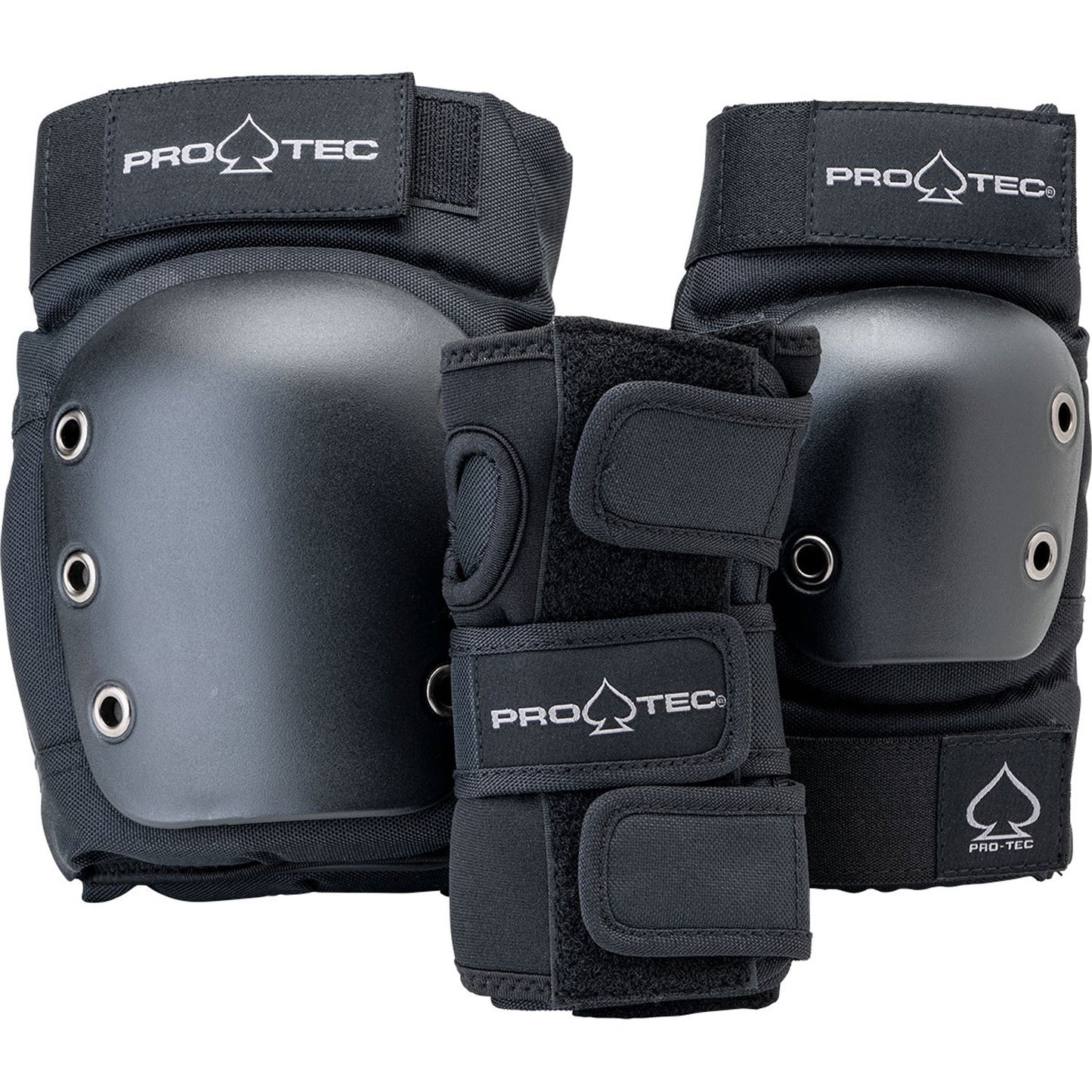 Street Open Back Pads 3-Pack Junior - Black