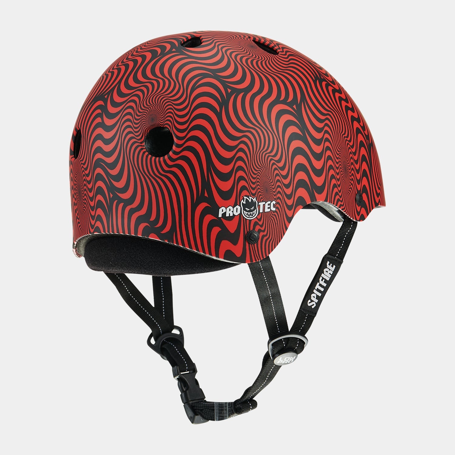 Pro Tec Low Pro Helmet X Spitfire Red Swirl