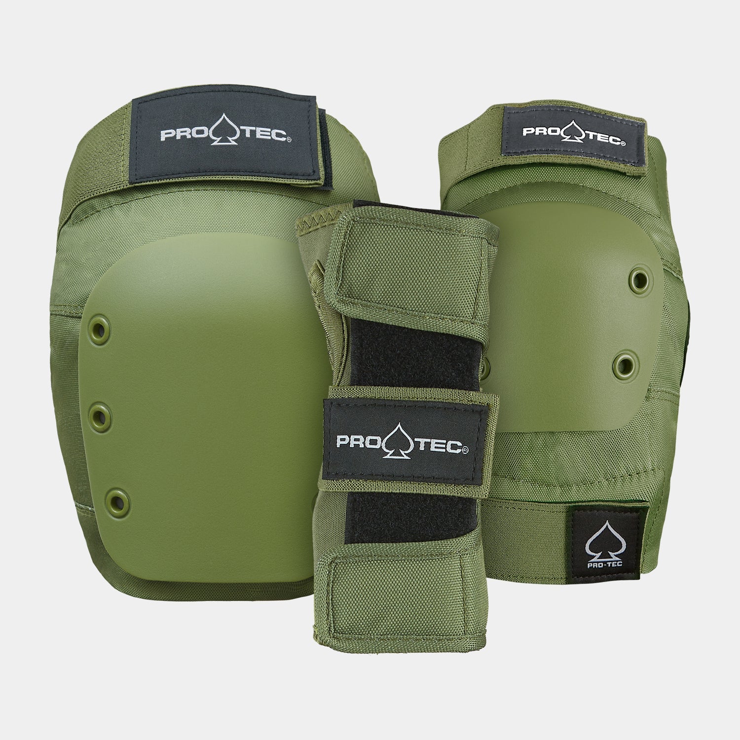 Pro Tec Street 3 Pack Pad Set Army Green